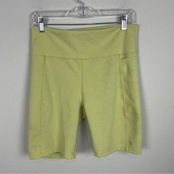 Sweaty Betty Yellow Super Sculpt 8 inch Bike Shorts XL - Picture 2 of 6